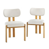 Set of Two Oslo Curved Modern Dining Chairs | Minimalist Luxury Designer Dining Chairs