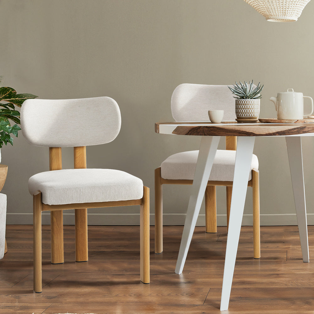 Set of Two Oslo Curved Modern Dining Chairs | Minimalist Luxury Designer Dining Chairs