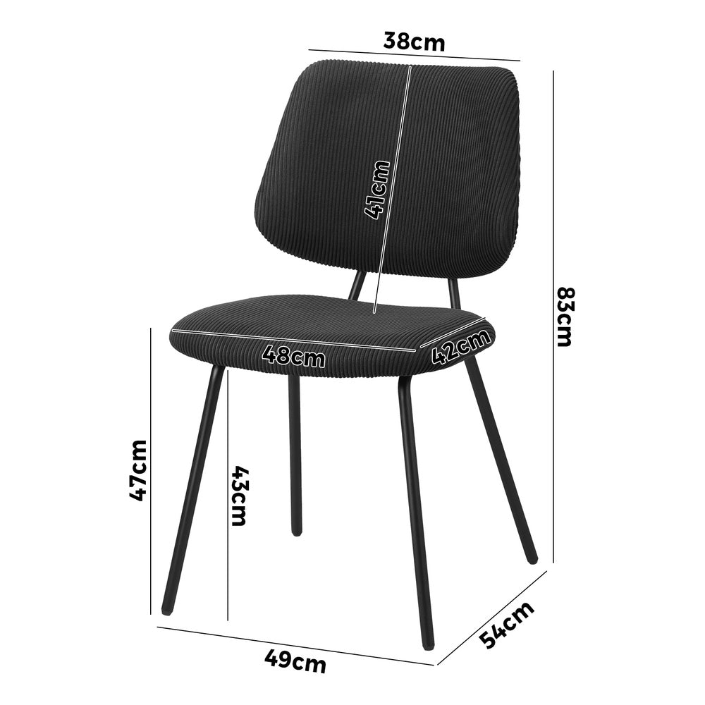 Set of Two Ferrara Fabric Dining Chairs | Premium Boucle or Fabric Dining Chair Set
