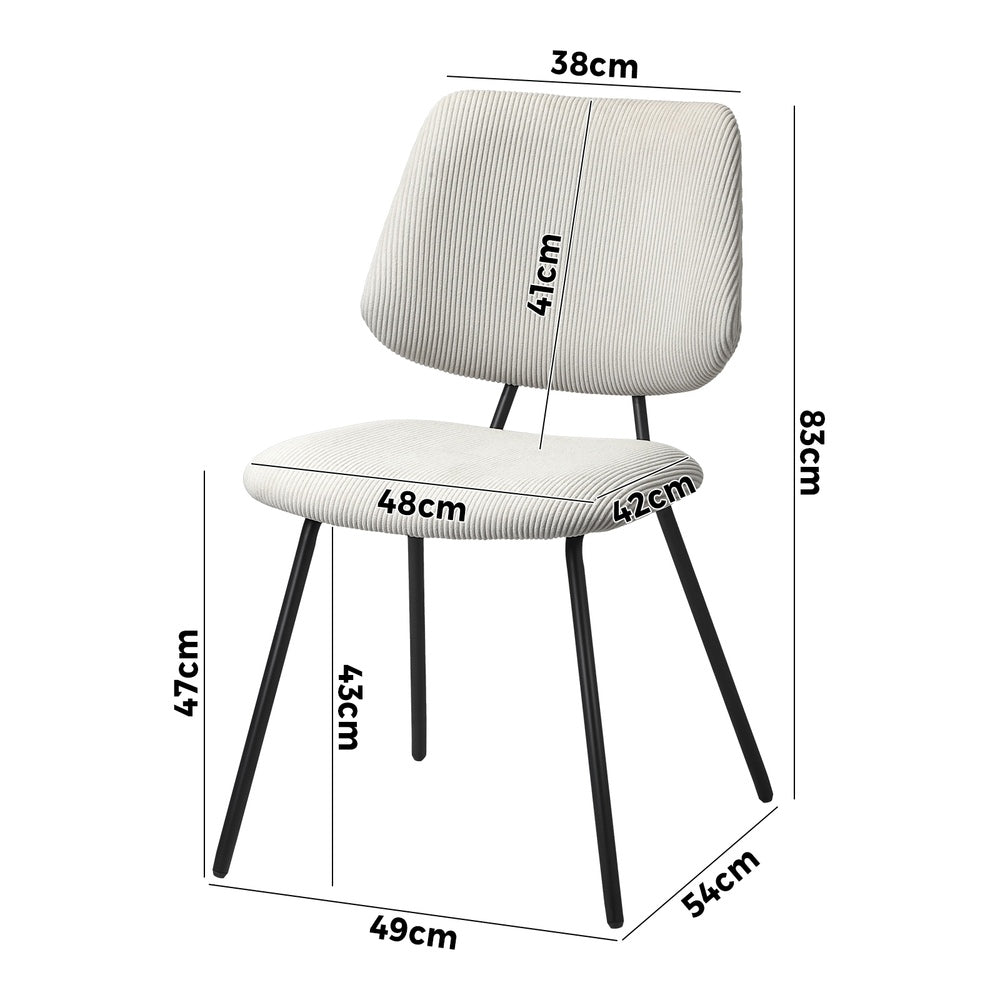 Set of Two Ferrara Fabric Dining Chairs | Premium Boucle or Fabric Dining Chair Set