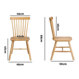Set of Two Amolfo Designer Dining Chairs | Retro Style Wooden Variety Dining Chairs