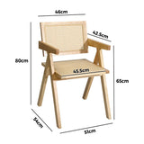 Set of Two Amolfo Designer Dining Chairs | Retro Style Wooden Variety Dining Chairs