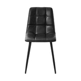 Set of Four Milano Premium PU Leather Dining Chairs | Plush Durable Padded Dining Chairs