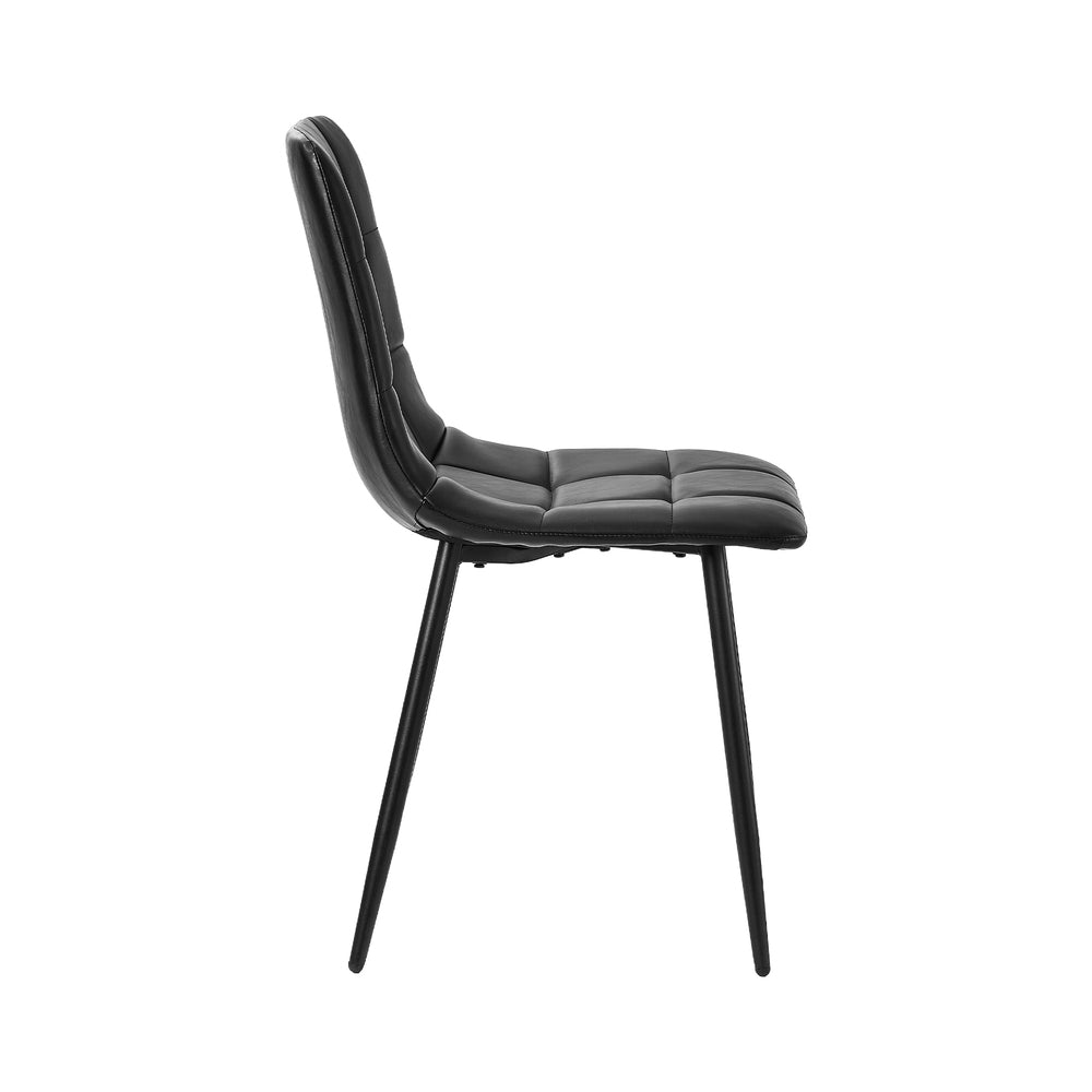 Set of Four Milano Premium PU Leather Dining Chairs | Plush Durable Padded Dining Chairs