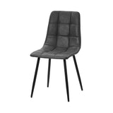 Set of Four Milano Premium PU Leather Dining Chairs | Plush Durable Padded Dining Chairs