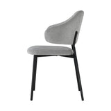 Set of Two Sierra Luxe Winged Boucle Fabric Dining Chairs | Premium Boucle or Fabric Dining Chair Set
