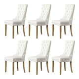 Venezia Luxe 160-200cm Extendable Dining Table Set | 7 Seater Dining Table and Velet Beige Dining Chairs