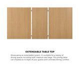 Rialto Vintage Extendable Dining Table Set | 5-7 Seater Premium Dining Table and Wooden Rattan Chairs Set