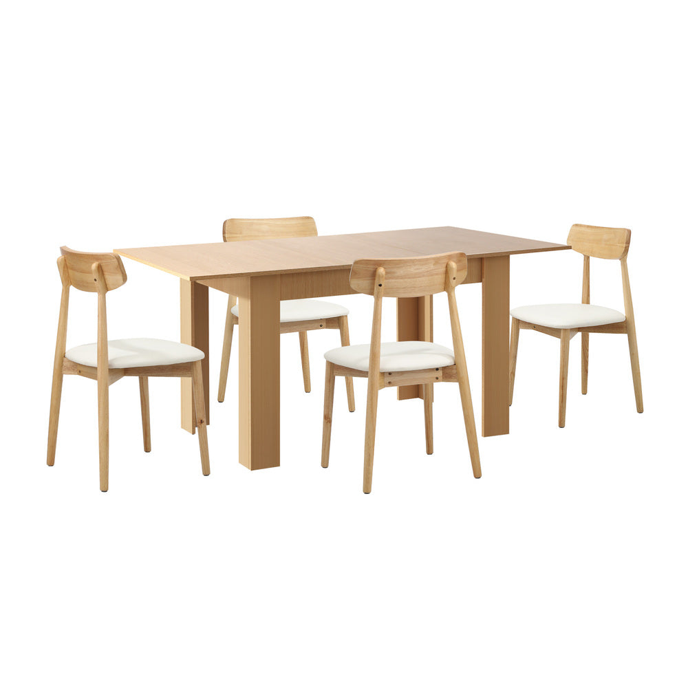 Orebello Extendable 120-160cm Dining Table Set | 5-7 Seater Premium Modern Dining Table Set