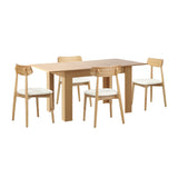 Orebello Extendable 120-160cm Dining Table Set | 5-7 Seater Premium Modern Dining Table Set