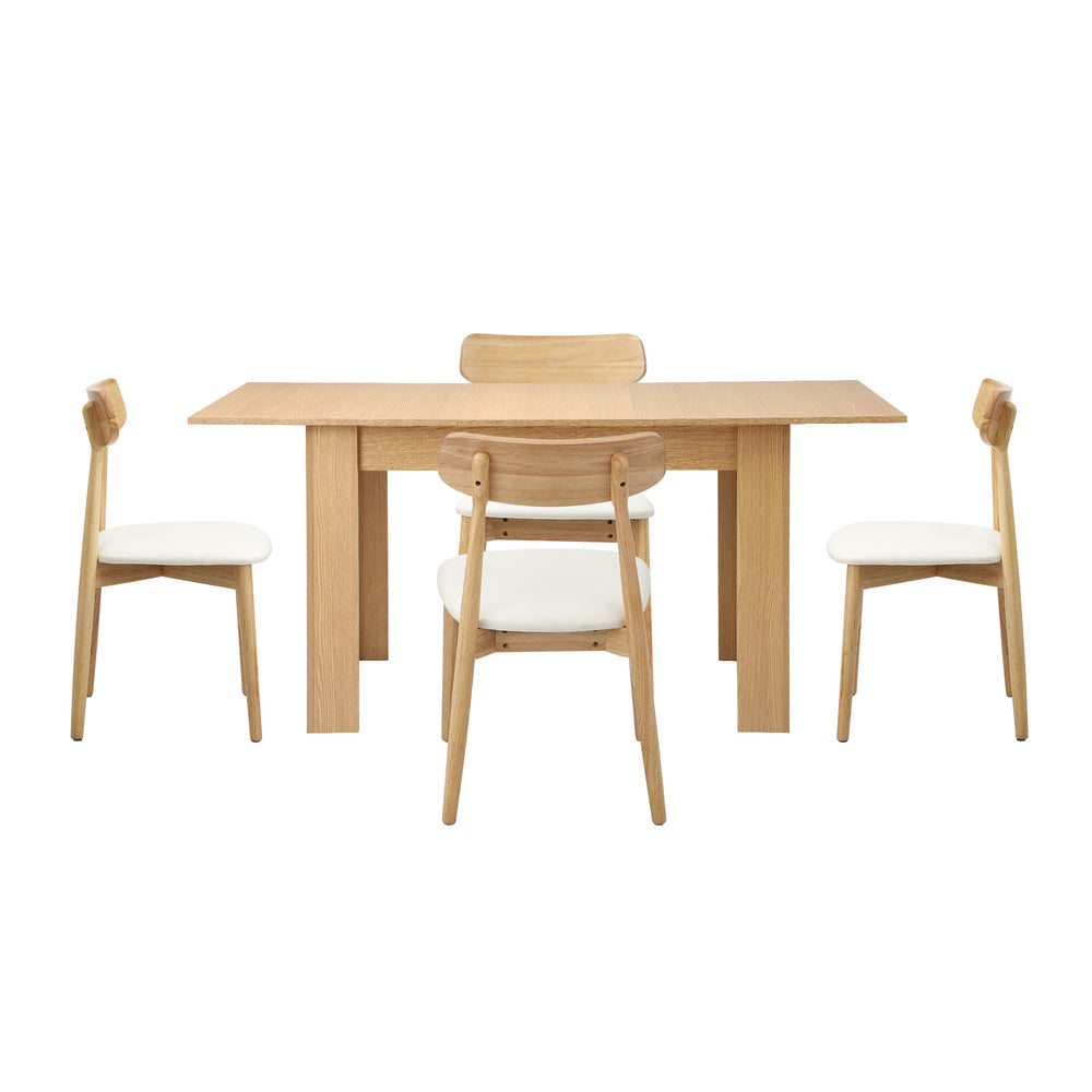 Orebello Extendable 120-160cm Dining Table Set | 5-7 Seater Premium Modern Dining Table Set