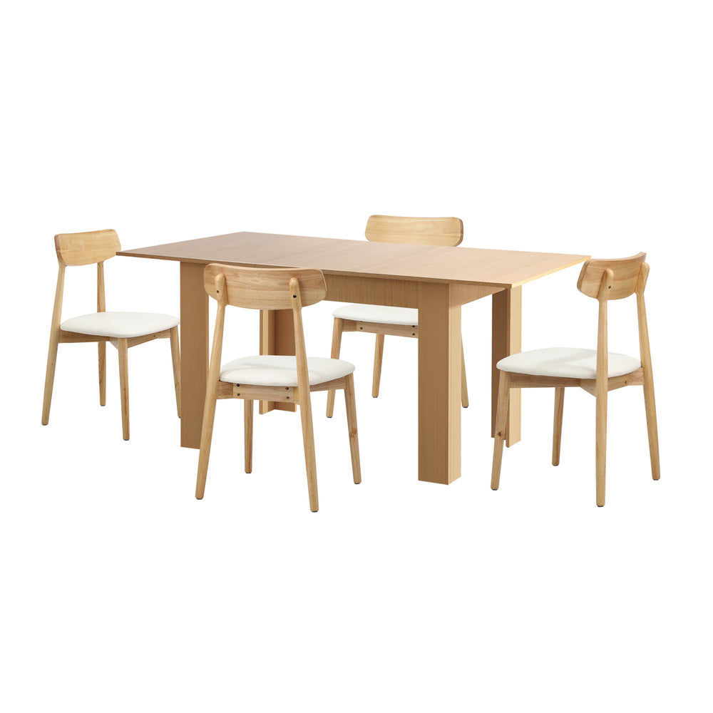 Orebello Extendable 120-160cm Dining Table Set | 5-7 Seater Premium Modern Dining Table Set