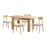 Orebello Extendable 120-160cm Dining Table Set | 5-7 Seater Premium Modern Dining Table Set