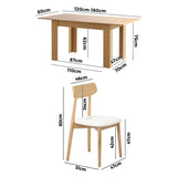 Orebello Extendable 120-160cm Dining Table Set | 5-7 Seater Premium Modern Dining Table Set