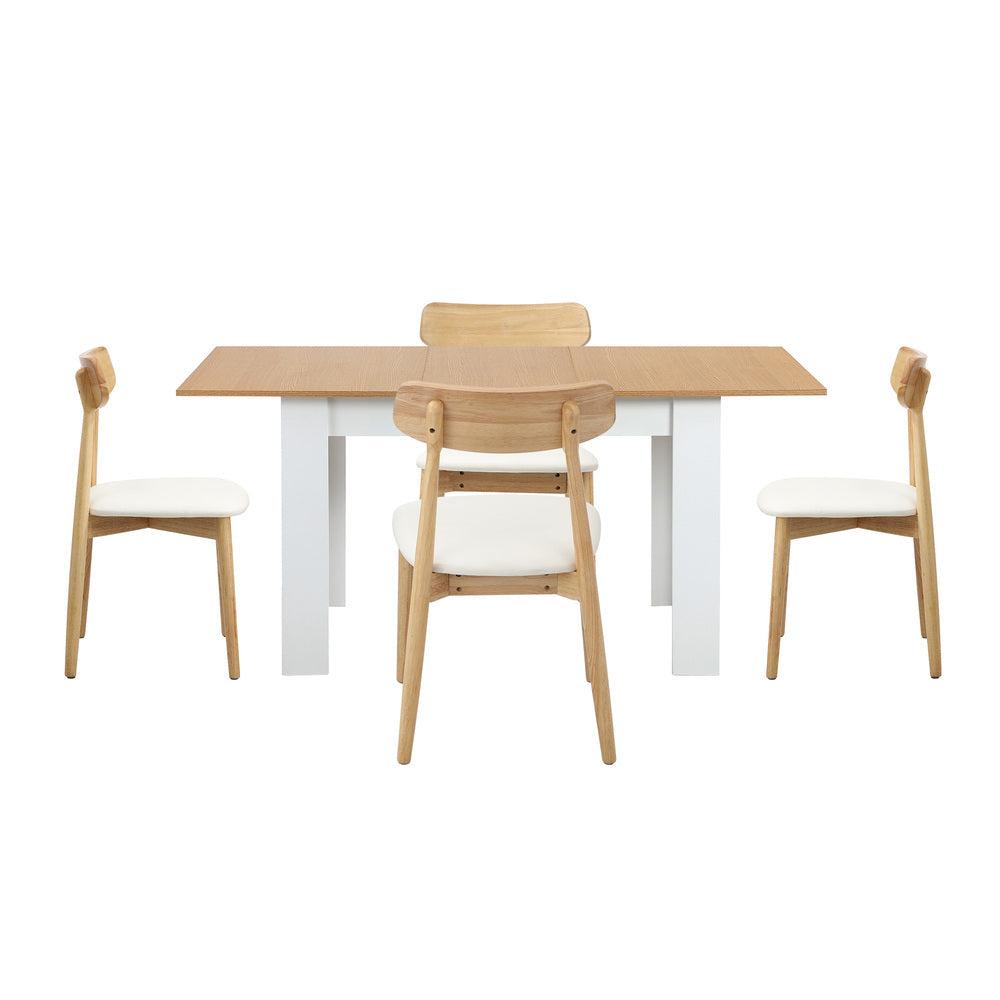 Orebello Extendable 120-160cm Dining Table Set | 5-7 Seater Premium Modern Dining Table Set