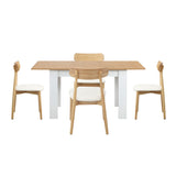 Orebello Extendable 120-160cm Dining Table Set | 5-7 Seater Premium Modern Dining Table Set