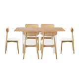 Orebello Extendable 120-160cm Dining Table Set | 5-7 Seater Premium Modern Dining Table Set