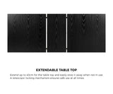 Mila Soft Boucle Extendable Dining Table Set with Curved Chairs | 5-7 Seater Premium Dining Table Set