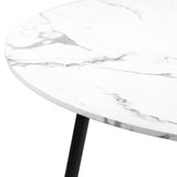 Peruzzi Boucle Luxe Dining Table Set | 5-7 Seater Premium Modern Dining Table Marble Style Top and Boucle Dining Chairs