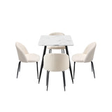 Terrazi Boucle Luxe Dining Table Set | 5-7 Seater Premium Dining Table Set