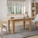 Bianco Nuovo Extendable 120-160cm Dining Table | Wooden Finish Modern Kitchen Table