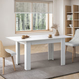 Bianco Nuovo Extendable 120-160cm Dining Table | Wooden Finish Modern Kitchen Table
