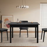 Tuscana Extendable 120-160cm Dining Table | Versatile Woodgrain Finish Modern Kitchen Table
