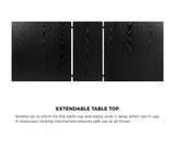 Tuscana Extendable 120-160cm Dining Table | Versatile Woodgrain Finish Modern Kitchen Table