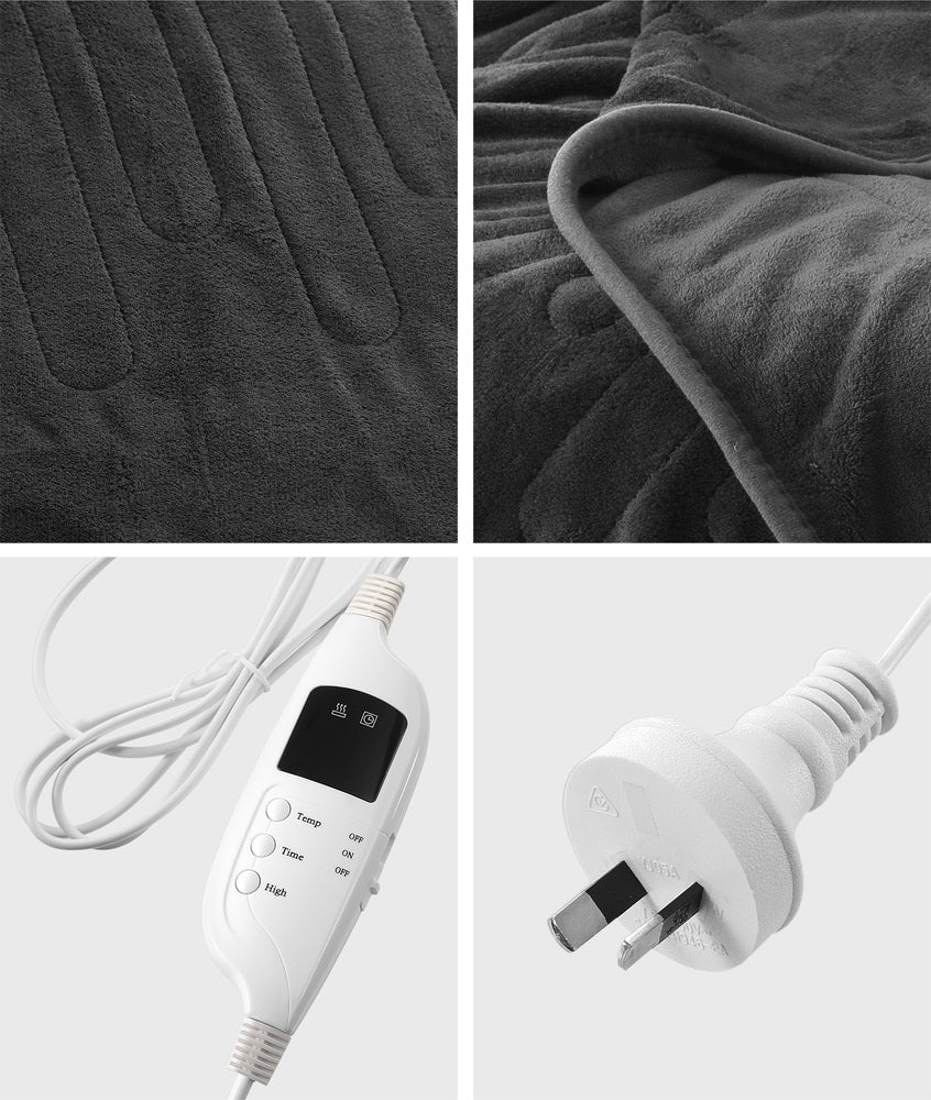 Nuvola Super Warm Electric Heated Blanket with Auto Off | 9 Heat Setting Fleece Electric Blanket