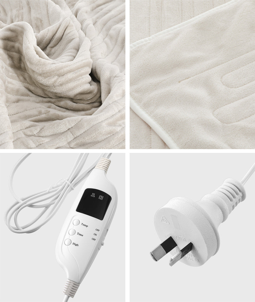 Nuvola Super Warm Electric Heated Blanket with Auto Off | 9 Heat Setting Fleece Electric Blanket
