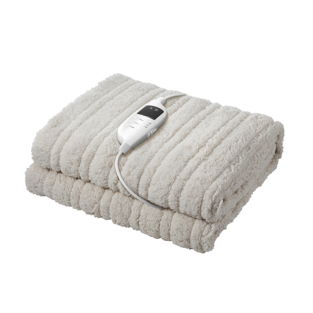 Nuvola Super Warm Electric Heated Blanket with Auto Off | 9 Heat Setting Fleece Electric Blanket
