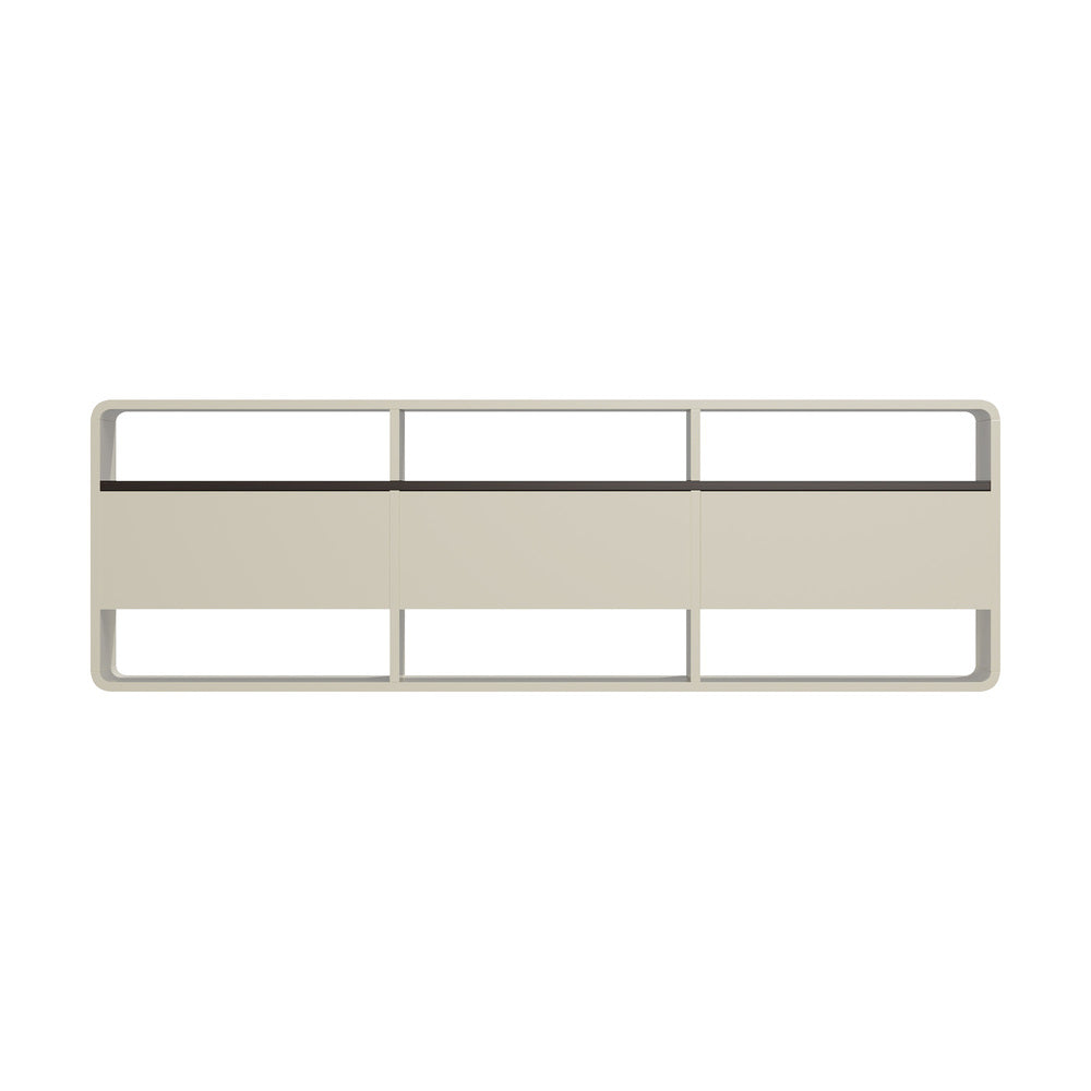 Sanremo Open Shelf 140cm TV Unit | White Retro Modern Multi Draw Entertainment Unit