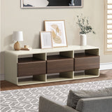Sanremo Open Shelf 140cm TV Unit | White Retro Modern Multi Draw Entertainment Unit