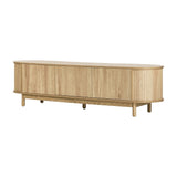 Elva Scandi Fluted Entertainment Unit | Ripple Curved 160cm TV Unit With Storage