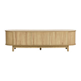 Elva Scandi Fluted Entertainment Unit | Ripple Curved 160cm TV Unit With Storage