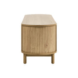 Elva Scandi Fluted Entertainment Unit | Ripple Curved 160cm TV Unit With Storage
