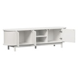 Elva Scandi Fluted Entertainment Unit | Ripple Curved 160cm TV Unit With Storage