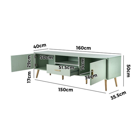 160cm Nordi Luxe TV Entertainment Unit | Scandi TV Cabinet with Storage