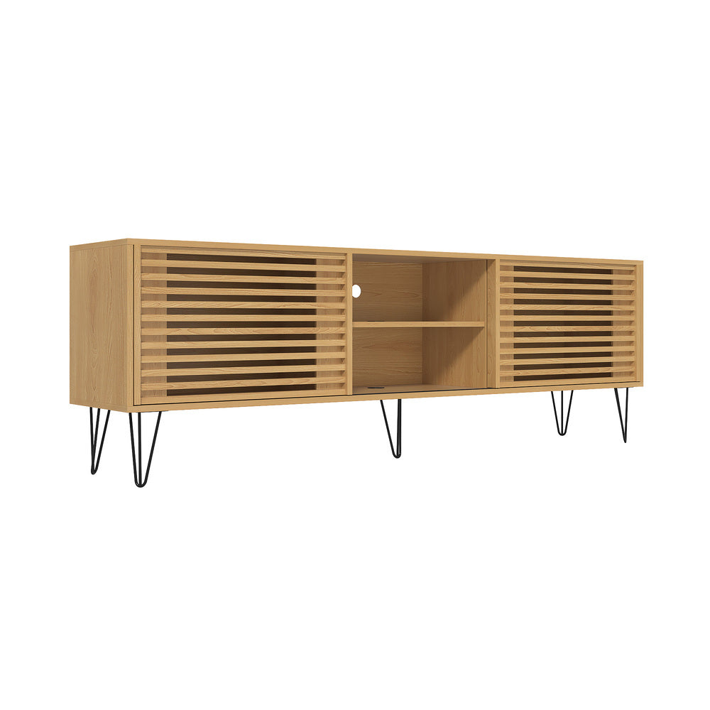 Polizano 180cm Wooden TV Cabinet Entertainment Unit | Modern TV Unit with Storage