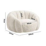 Lexi Super Soft Faux Rabbit Fleece Bean Bag | Soft Plush Fabric Floor Lounge