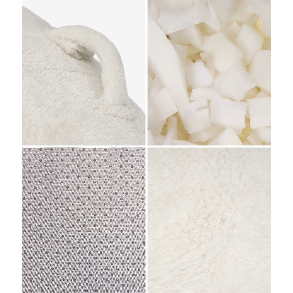 Lexi Super Soft Faux Rabbit Fleece Bean Bag | Soft Plush Fabric Floor Lounge