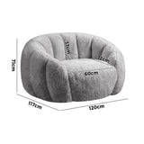 Lexi Super Soft Faux Rabbit Fleece Bean Bag | Soft Plush Fabric Floor Lounge