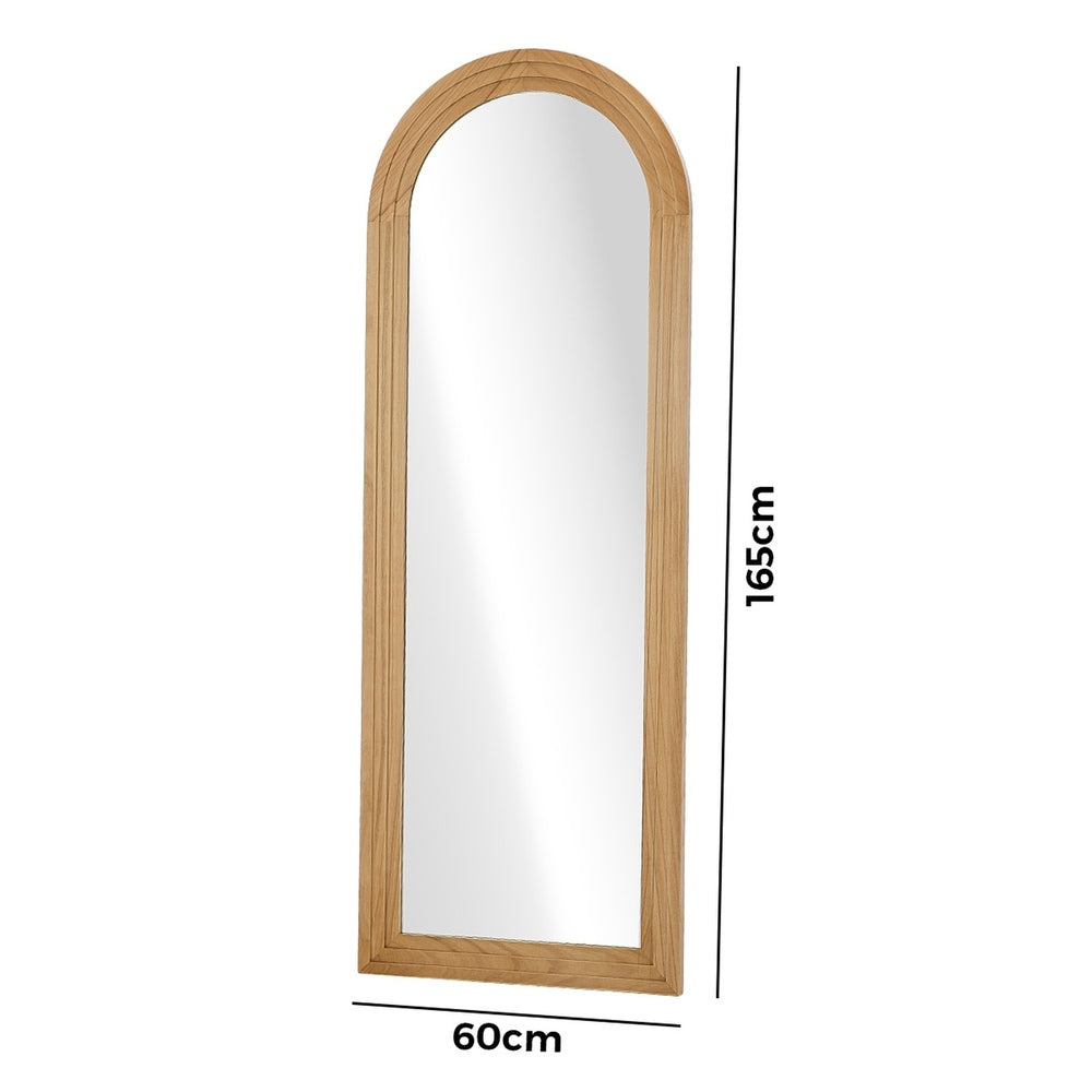 Imoli Arched 165 x 60cm Wall or Floor Designer Mirror | Modern Full Length Wooden Décor Mirror