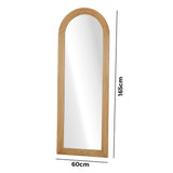 Imoli Arched 165 x 60cm Wall or Floor Designer Mirror | Modern Full Length Wooden Décor Mirror