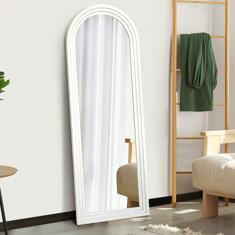 Imoli Arched 165 x 60cm Wall or Floor Designer Mirror | Modern Full Length Wooden Décor Mirror