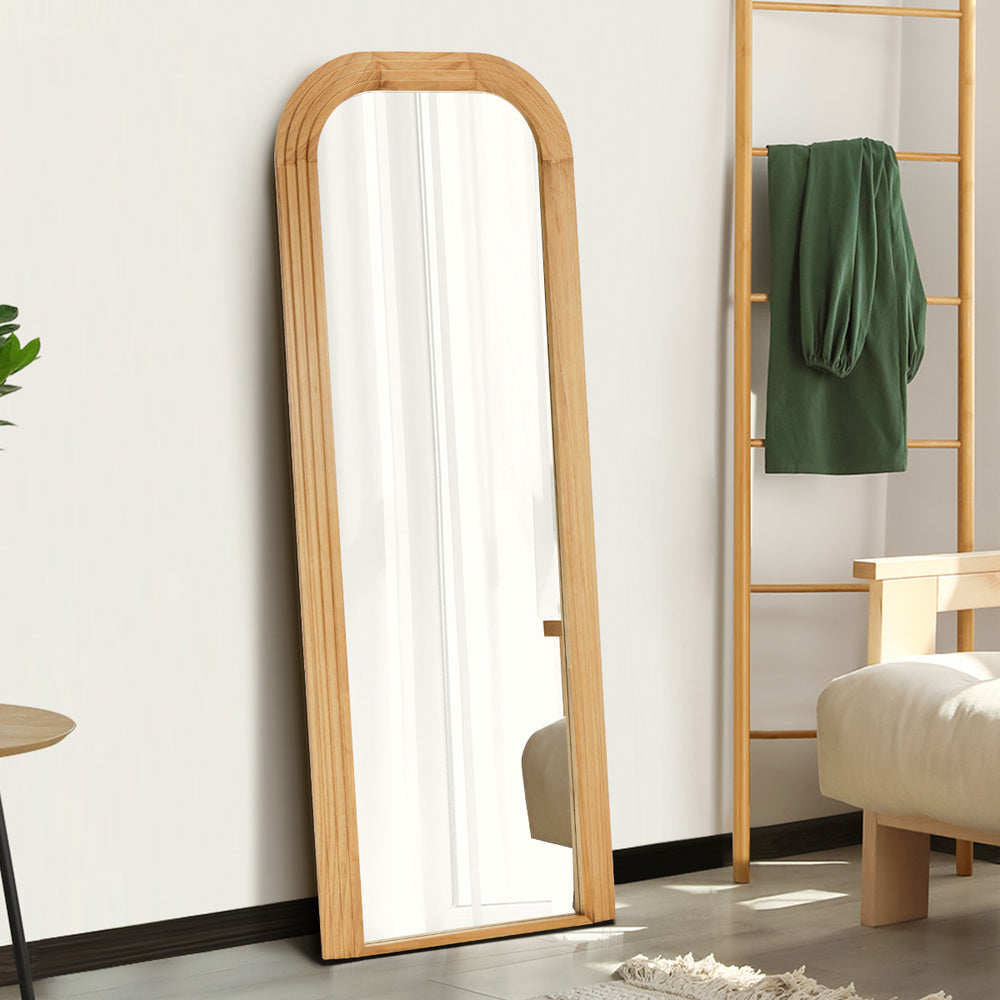 Astore Arched 165 x 60cm Wall or Floor Designer Mirror | Modern Full Length Wooden Décor Mirror
