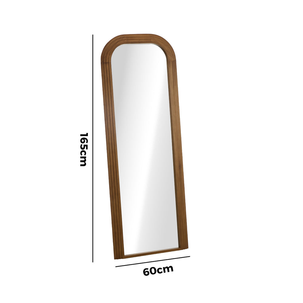 Astore Arched 165 x 60cm Wall or Floor Designer Mirror | Modern Full Length Wooden Décor Mirror