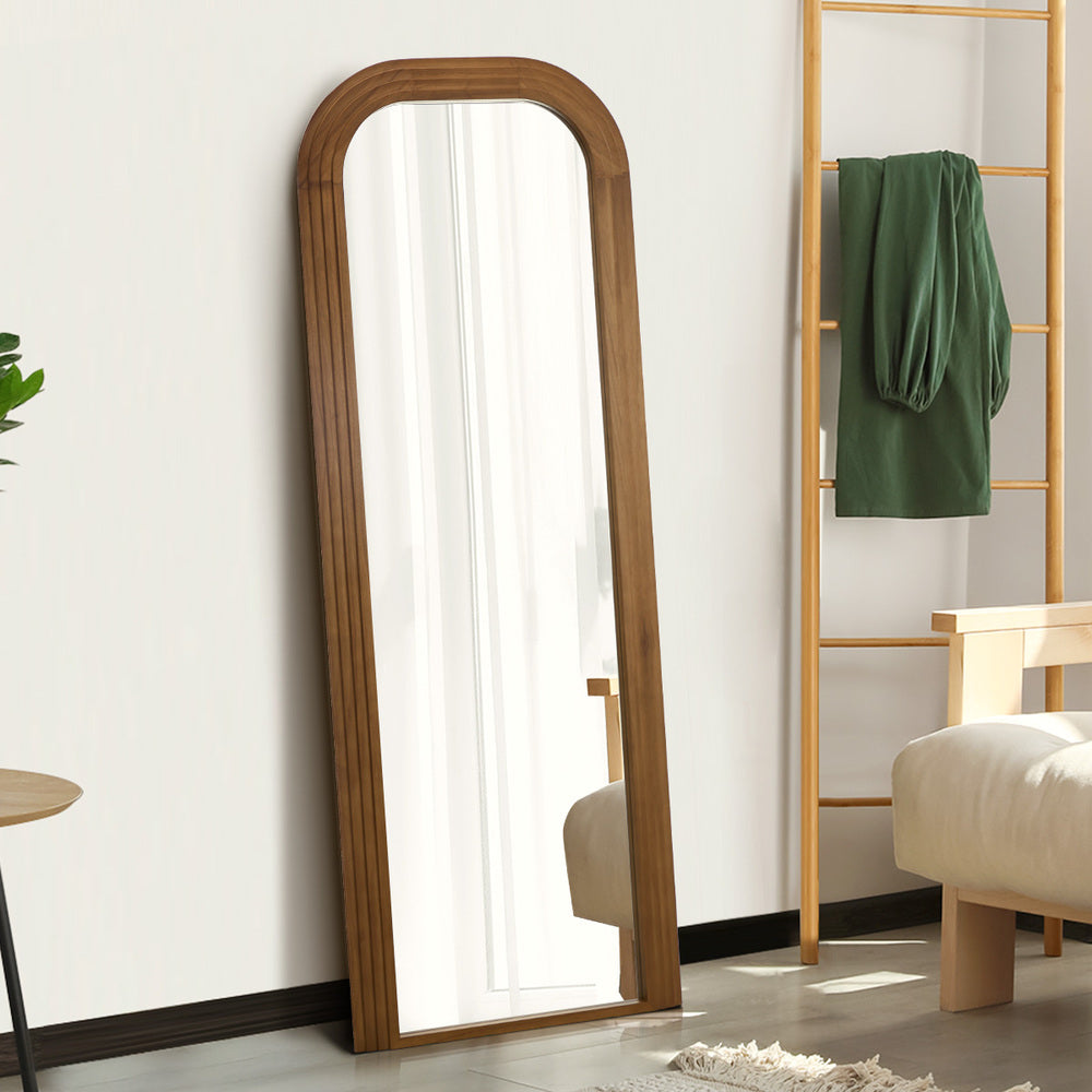 Astore Arched 165 x 60cm Wall or Floor Designer Mirror | Modern Full Length Wooden Décor Mirror