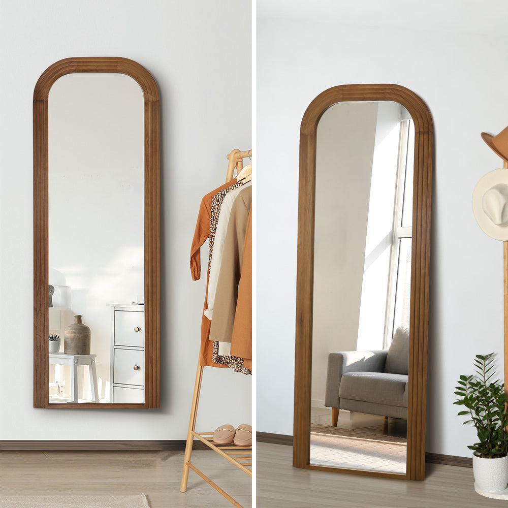 Astore Arched 165 x 60cm Wall or Floor Designer Mirror | Modern Full Length Wooden Décor Mirror