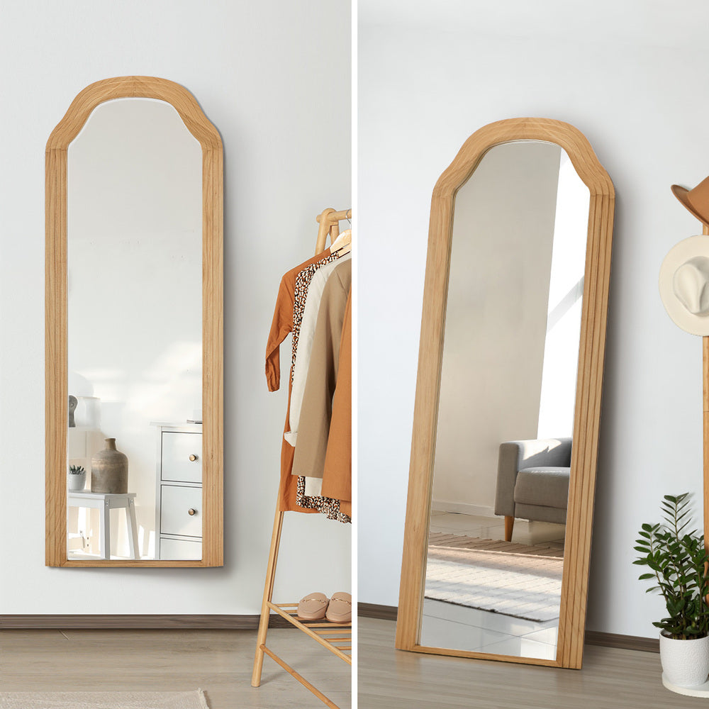 Versailles Arched 165 x 60cm Wall or Floor Designer Mirror | Modern Full Length Wooden Décor Mirror